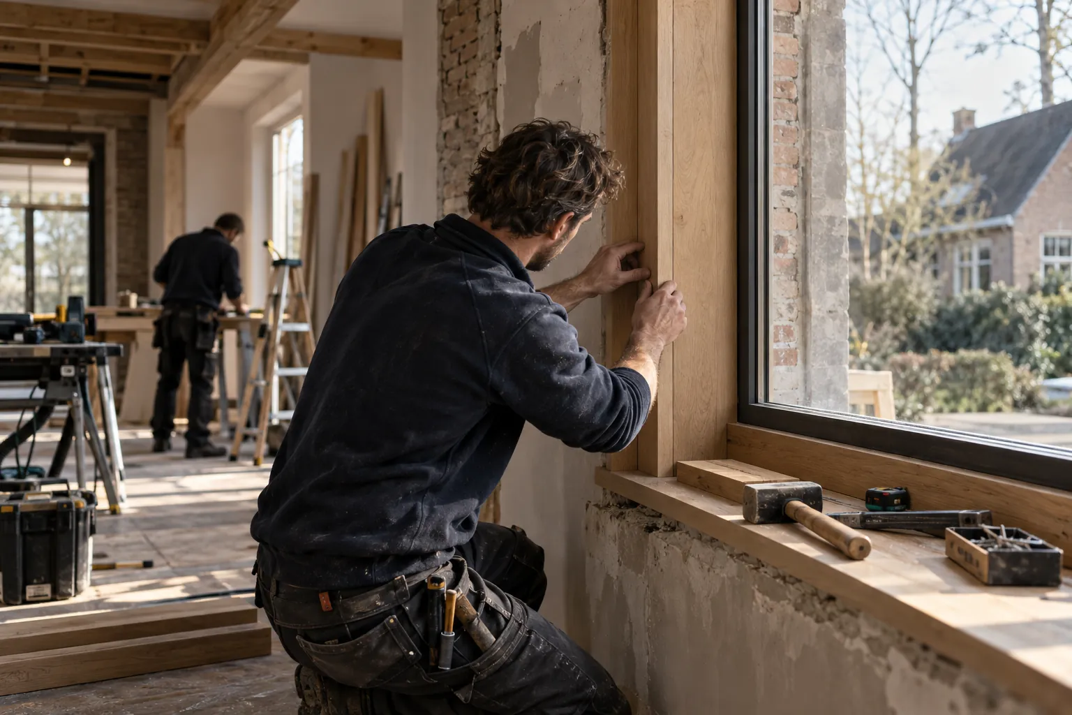 Vakmanschap en aandacht voor materialen tijdens de uitvoering.